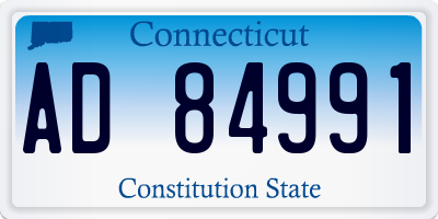 CT license plate AD84991