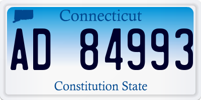 CT license plate AD84993