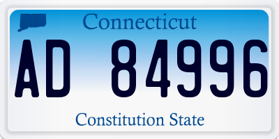 CT license plate AD84996