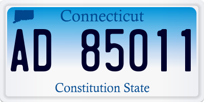 CT license plate AD85011