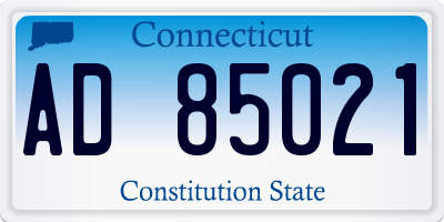CT license plate AD85021