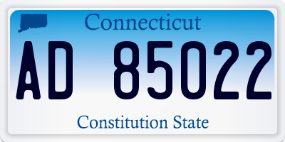 CT license plate AD85022
