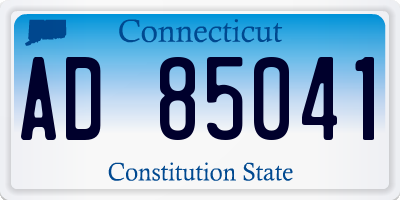 CT license plate AD85041