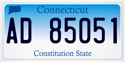 CT license plate AD85051