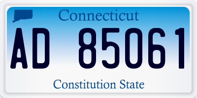CT license plate AD85061