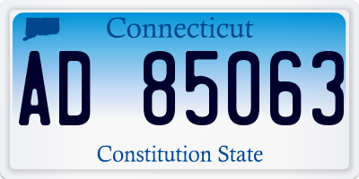 CT license plate AD85063