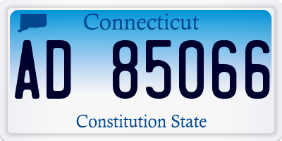 CT license plate AD85066