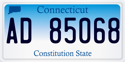 CT license plate AD85068