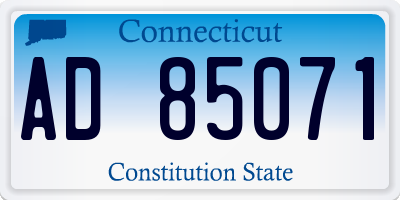 CT license plate AD85071