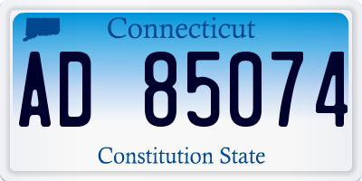 CT license plate AD85074