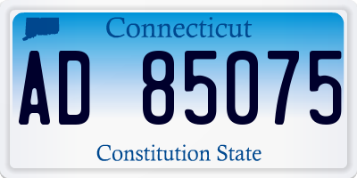 CT license plate AD85075