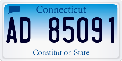 CT license plate AD85091