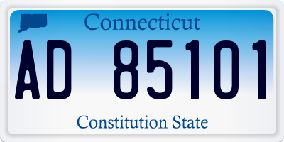 CT license plate AD85101