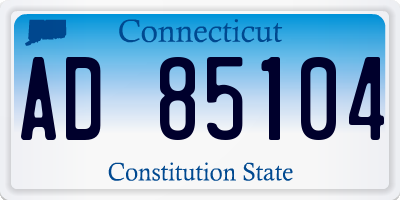 CT license plate AD85104