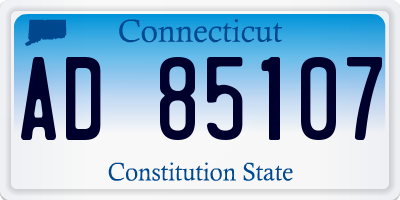CT license plate AD85107