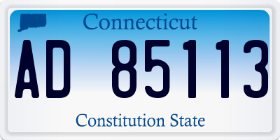 CT license plate AD85113
