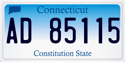 CT license plate AD85115