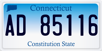 CT license plate AD85116