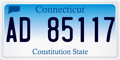 CT license plate AD85117