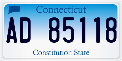 CT license plate AD85118