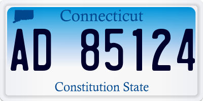 CT license plate AD85124