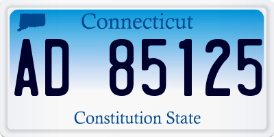 CT license plate AD85125