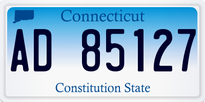 CT license plate AD85127