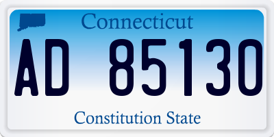 CT license plate AD85130