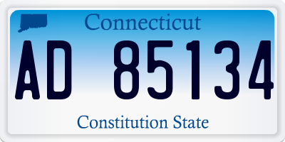 CT license plate AD85134