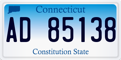 CT license plate AD85138