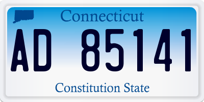 CT license plate AD85141