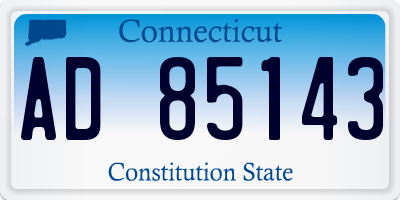 CT license plate AD85143