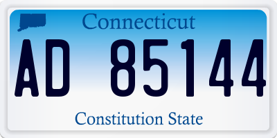 CT license plate AD85144