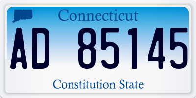 CT license plate AD85145