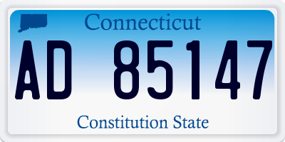 CT license plate AD85147