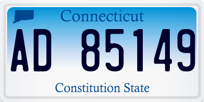 CT license plate AD85149