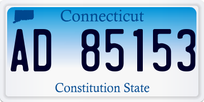 CT license plate AD85153