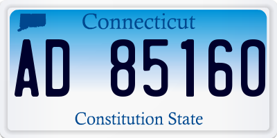 CT license plate AD85160