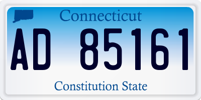 CT license plate AD85161