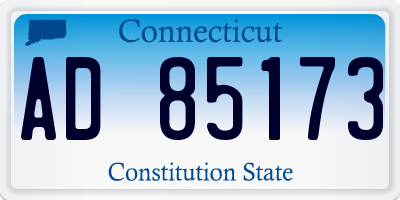 CT license plate AD85173
