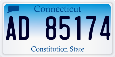 CT license plate AD85174