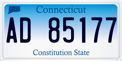 CT license plate AD85177