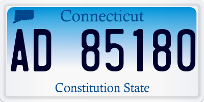 CT license plate AD85180
