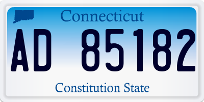 CT license plate AD85182