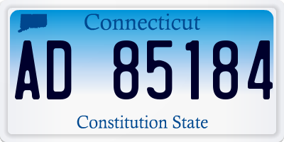 CT license plate AD85184