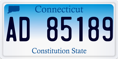 CT license plate AD85189