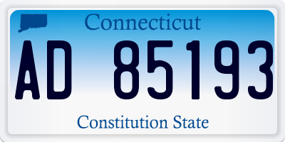 CT license plate AD85193