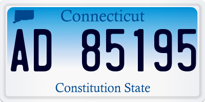 CT license plate AD85195
