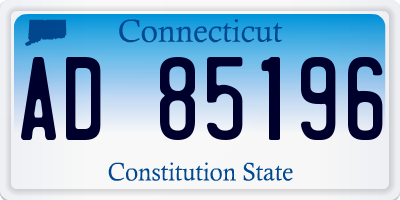 CT license plate AD85196