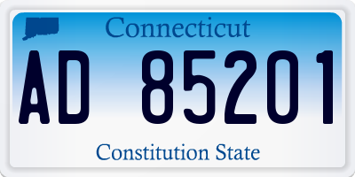 CT license plate AD85201